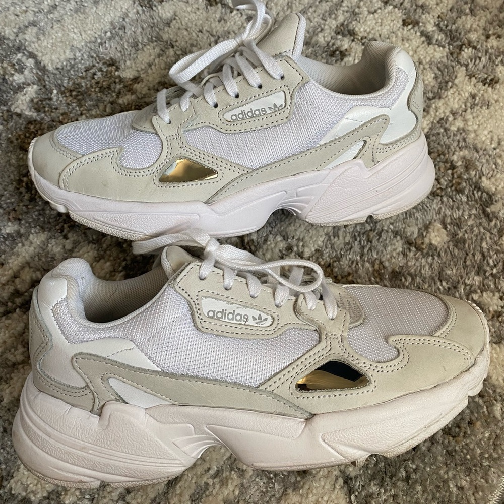 Adidas Chalk White Falcon Sneakers